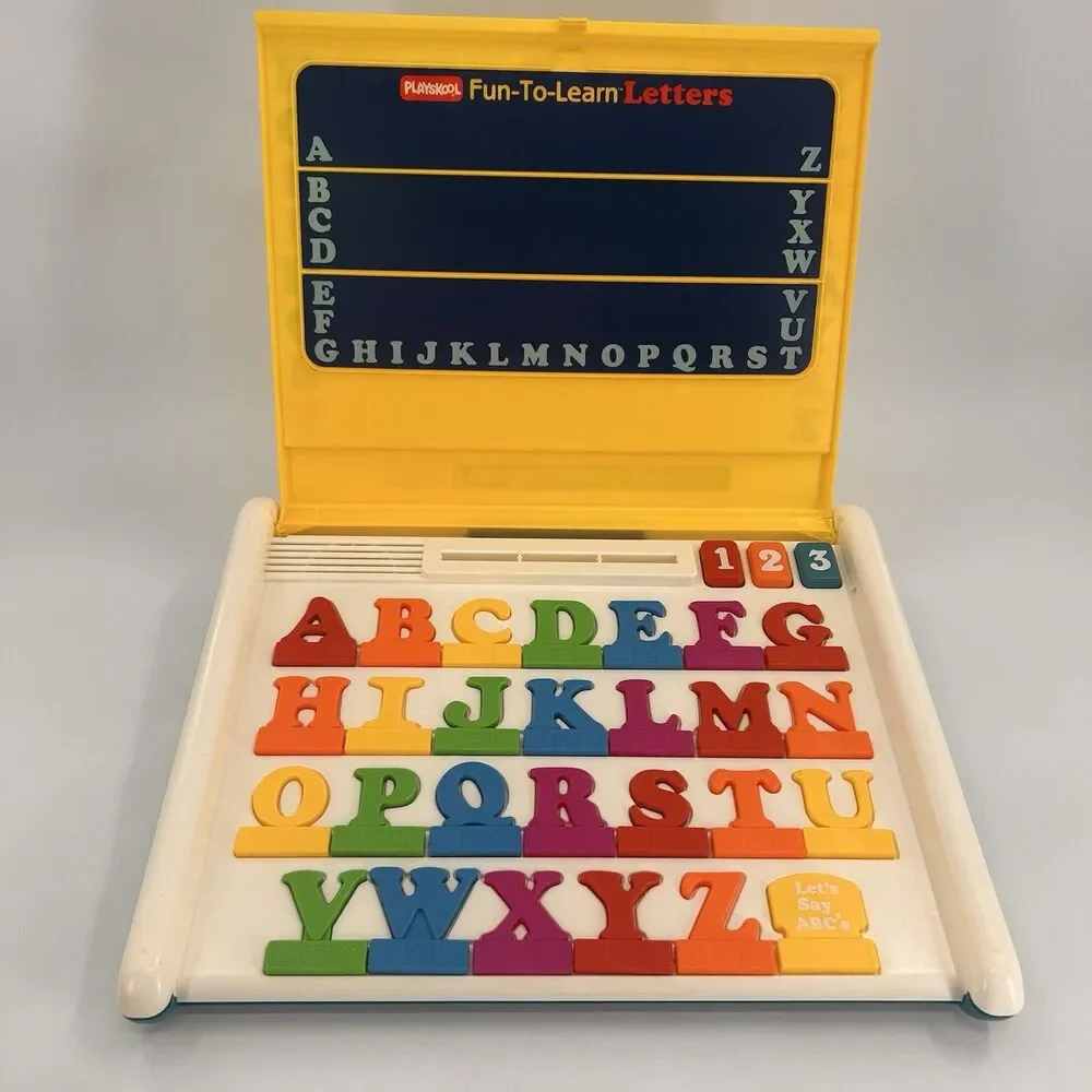 Playskool Fun-To-Learn Letters 1986 Original Talking Complete HTF Fast Shipping